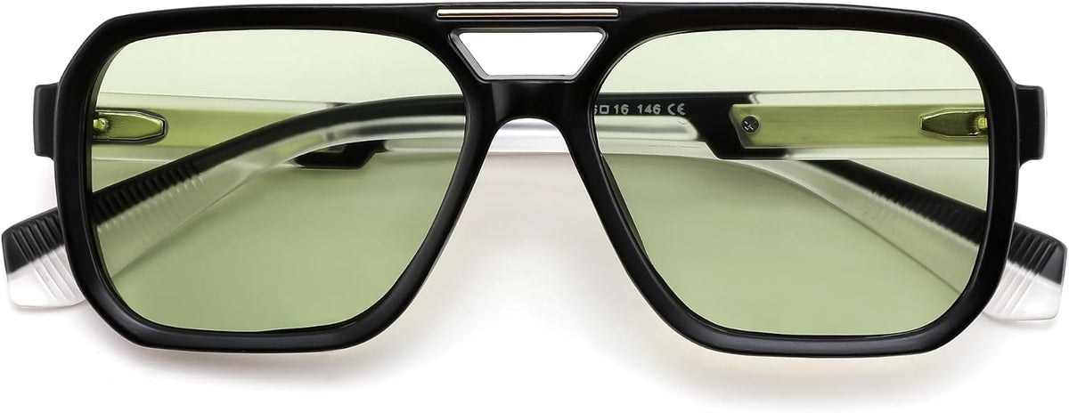 ÉÌƷͼƬ 2 | B0GLG5HZ1L | FEISEDY Retro Square Aviator Sunglasses for Men Women B0390