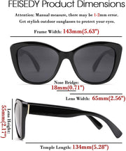 ÉÌƷͼƬ 38 | B07M9V125F | FEISEDY Polarized Vintage Sunglasses American Womens Square Jackie O Cat Eye Sunglasses B2451