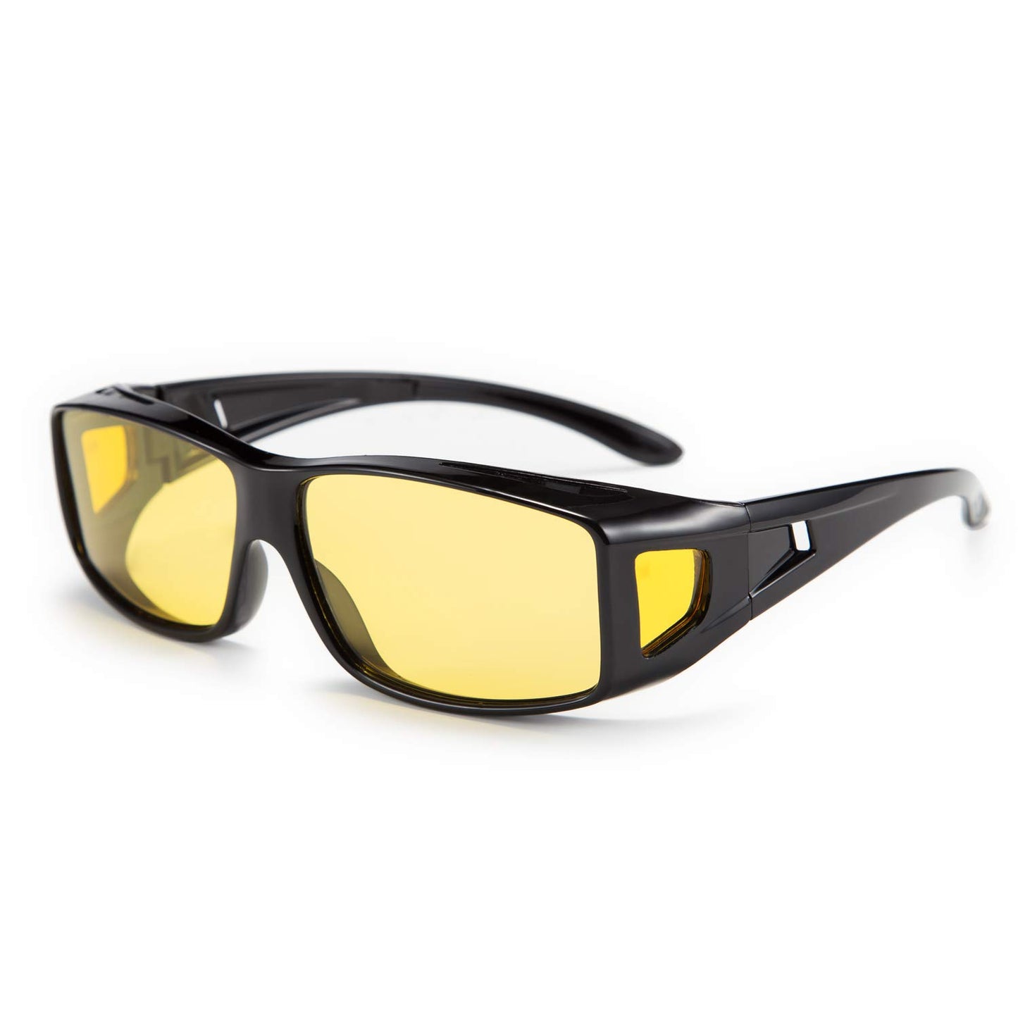 FEISEDY Polarized Fit Over Glasses Sunglasses Men Women Wrap Around B2593 | Night driving, Yellow lenses, 100% UV400 protecti