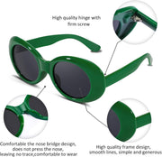 ÉÌƷͼƬ 65 | B074H8KFSZ | FEISEDY Sunglasses White Oval Clout Goggles for Women Men Retro Round Trendy Rimmed Clueless Costume Frame B2253