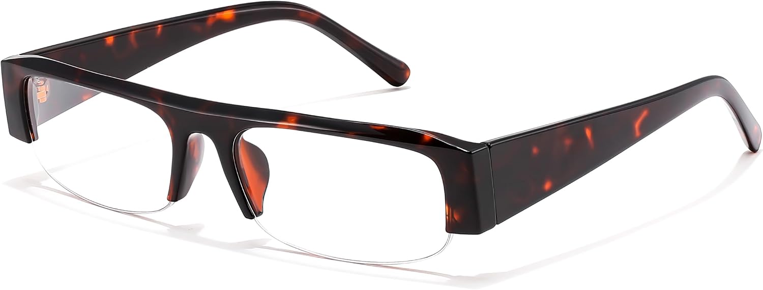 商品图片 13 | B0GY48FJF1 | FEISEDY Chic Semi Rimless Blue Light Glasses for Women B0431