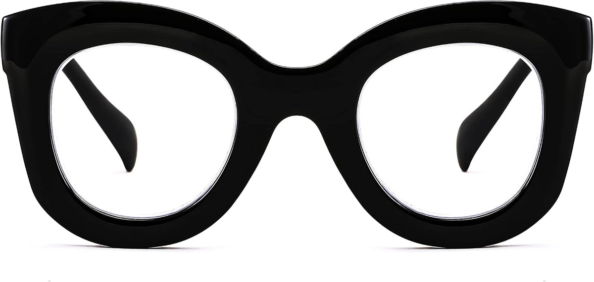 商品图片 2 | B0BGPJR4XZ | FEISEDY Retro Oversized Blue Light Blocking Reading Glasses Thick Frame Anti Glare Digital Eyestrain Readers B2980