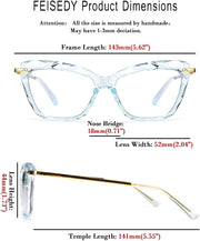 ÉÌƷͼƬ 18 | B07S9JPPPF | FEISEDY Crystal Cat Eye Glasses Frame Blue Light Blocking Computer Eyewear B2500