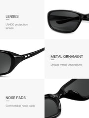 ÉÌƷͼƬ 3 | B0GLGJQXJW | FEISEDY Y2K Bug Eye Cat Eye Oval Sunglasses for Women Men B0407