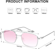 ÉÌƷͼƬ 37 | B09GKB6G1G | FEISEDY Fashion Square Aviator Sunglasses Women Men Trendy Retro Metal Frame Sun Glasses Candy Color Lens B1036