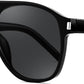 Black Frame - Grey Lens / 54 Millimeters | B0GXNK6ZL5 | FEISEDY Retro Aviator Sunglasses for Women Men Square Sunnies 70s Pilot Style Lightweight UV400 Shades B0421