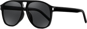 Black Frame - Grey Lens / 54 Millimeters | B0GXNK6ZL5 | FEISEDY Retro Aviator Sunglasses for Women Men Square Sunnies 70s Pilot Style Lightweight UV400 Shades B0421