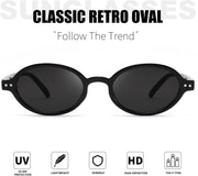 ÉÌƷͼƬ 22 | B0GV61HCD9 | FEISEDY Retro Oval Sunglasses for Women Small 90s Y2K UV Protection B1584