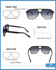 ÉÌƷͼƬ 90 | B0CB543WBD | FEISEDY Vintage Retro 70s Plastic Aviator Sunglasses Women Men Classic Large Squared Frame B2751