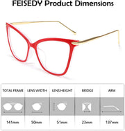 ÉÌƷͼƬ 35 | B085VSD2L3 | FEISEDY Oversized Cat Eye Glasses Frame Blue Light Blocking Eyewear for Women B2589