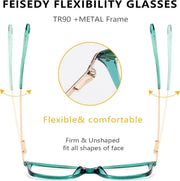 ÉÌƷͼƬ 5 | B096LSK611 | FEISEDY Blue Light Blocking Glasses Computer Glasses Women Men Cateye TR90 Frame B2772