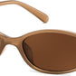 Tea/Tea / 54 Millimeters | B0DMN4LGFF | FEISEDY Retro Oval Cat Eye Sunglasses for Women 90s Narrow Lightweight Shades Y2k Trendy Sunnies B0257