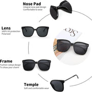 ÉÌƷͼƬ 39 | B0BB2BM9KF | FEISEDY Sunglasses Womens, Oversized Retro Square Polarized Sunglasses, Trendy Shades UV400 B2901