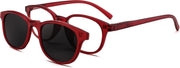 Red Frame/Gray Lens / 2.5 x | B0C9DV4KKJ | FEISEDY Fashion Reading Sunglasses Women Men Square Reader Sunglasses UV400 Protection Polarized Lens B2390
