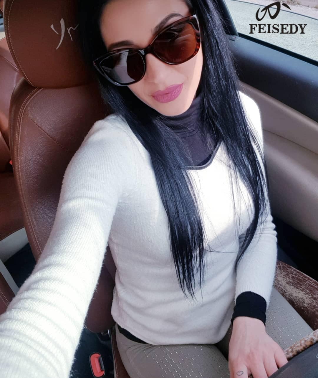 商品图片 3 | B08N5ZCTJ1 | FEISEDY Fashion Cat Eye Sunglasses for Women Cateye Shades B2694