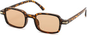 Tortoise Frame Brown Lens / 42 Millimeters | B0H1B76RQQ | FEISEDY Trendy Rectangle Sunglasses Womens Mens Narrow Square Shades B0449