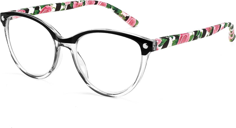 Black / 3.0 x | B0CHPCD1GJ | FEISEDY Reading Glasses Cat Eye Blue Light Blocking Readers Anti Eyestrain with Spring Hinge B0043
