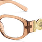 Champagne / 1.5 x | B0G34STPVY | FEISEDY Trendy Blue Light Reading Glasses for Women and Men B0317 | Vintage 90s Anti-Glare Readers