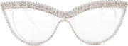 ÉÌƷͼƬ 39 | B0BLH5NHK8 | FEISEDY Diamond Blue Light Blocking Glasses Cat Eye Rhinestone Women Oversized Anti Eyestrain Computer Glasses Frame B2358