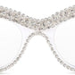 商品图片 39 | B0BLH5NHK8 | FEISEDY Diamond Blue Light Blocking Glasses Cat Eye Rhinestone Women Oversized Anti Eyestrain Computer Glasses Frame B2358