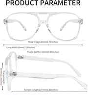 ÉÌƷͼƬ 25 | B09WZY6VWN | FEISEDY 70s Aviator Glasses Frame Blue Light Blocking Glasses Oversized Square Computer Glasses Women Men B2888