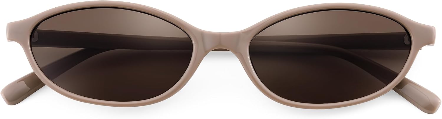 商品图片 56 | B0DMN6519L | FEISEDY Retro Oval Cat Eye Sunglasses for Women 90s Narrow Lightweight Shades Y2k Trendy Sunnies B0257