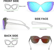 ÉÌƷͼƬ 30 | B09LTWN7GK | FEISEDY Cat Eye Sunglasses Polarized for Women Men£¬Rimless Mirrored Sunglasses, Oversized, Trendy Retro Sun Glasses B2796