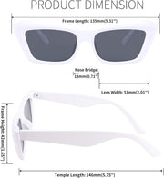 ÉÌƷͼƬ 12 | B08TM3J1R9 | FEISEDY Small Cateye Square Polarized Sunglasses Women Classic Thick Rectangle Frame UV400 Sun Glasses B2736