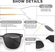 ÉÌƷͼƬ 5 | B09B3G7YTJ | FEISEDY Women Fashion Round Sunglasses Square Trendy Classic Chic Shades UV400 B2797