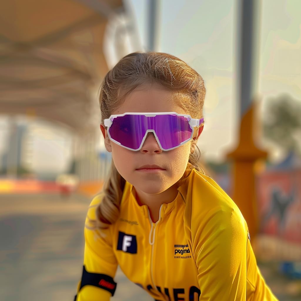 商品图片 39 | B0D6XZ67Q2 | FEISEDY Kids Teens Baseball Polarized Sunglasses Lightweight Frame UV400 Sports Cycling Shades for Boys Girls B0190