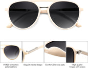 ÉÌƷͼƬ 19 | B0H1BPNZ36 | FEISEDY 70s Retro Aviator Sunglasses Polarized UV400 for Men Women B0453
