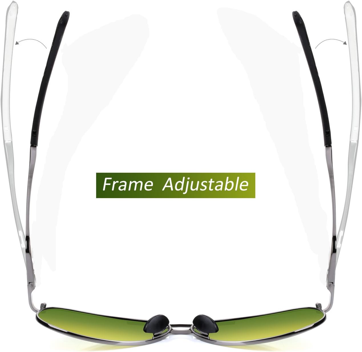 商品图片 5 | B07BDGXB1X | FEISEDY Night Driving Glasses Night Vision Aviator Anti Glare Eyewear for Men Women B2294