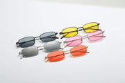 ÉÌƷͼƬ 25 | B079L1KYF3 | FEISEDY Vintage Small Rectangle Sunglasses Women Men Retro Trendy Square Metal Frame Sun Glasses B2295