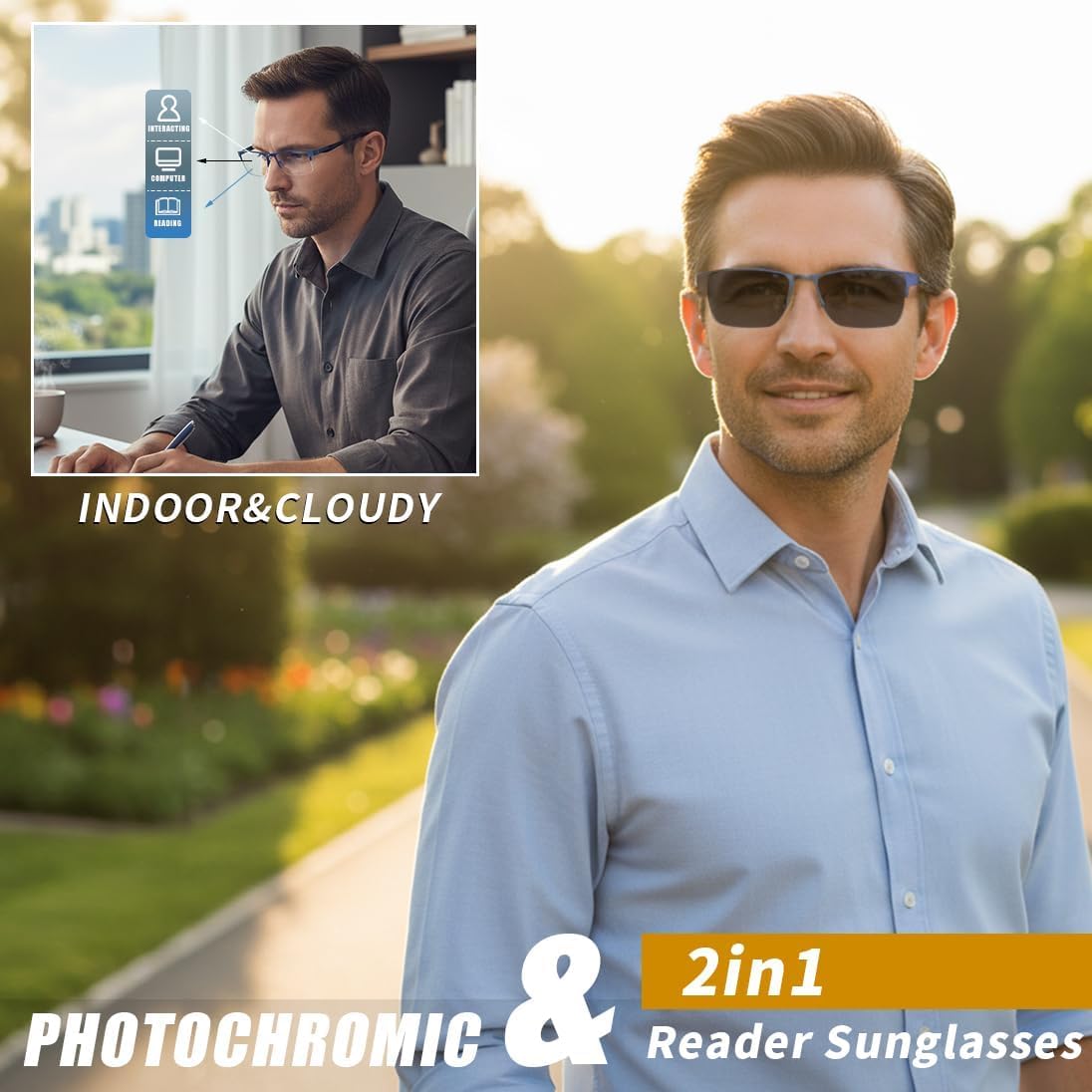 ÉÌƷͼƬ 9 | B0GKND8PKN | FEISEDY Photochromic Multifocal Progressive Reading Glasses B1388
