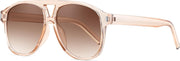 Champagne Frame - Gradual Tea Lens / 54 Millimeters | B0GXMV1N2N | FEISEDY Retro Aviator Sunglasses for Women Men Square Sunnies 70s Pilot Style Lightweight UV400 Shades B0421