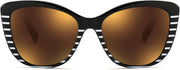 Black-golden / 56 Millimeters | B0CX1N5BCQ | FEISEDY Polarized Vintage Sunglasses American Womens Square Jackie O Cat Eye Sunglasses B2451