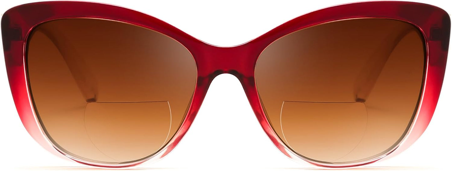 商品图片 16 | B0GSZX5N57 | FEISEDY Cat Eye Bifocal Sunglasses Reader for Women UV400 Protection B0352