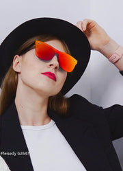 ÉÌƷͼƬ 14 | B08DY1CW9T | FEISEDY Mirrored Rimless Sunglasses One Piece Lens Reflective Sunglasses for Women Men B2647