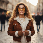 ÉÌƷͼƬ 30 | B0B3XKHTR1 | FEISEDY Retro Square Aviator Sunglasses Women Men 70s Vintage Trendy Plastic Frame Sun Glasses B2835
