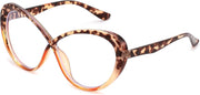Tortoise-tea / 60 Millimeters | B0GXYZDXC3 | FEISEDY Oversized Cat Eye Blue Light Blocking Glasses for Woman, Retro Cateye Eyeglasses, Stylish Bluelight Glasses B0454