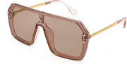 05 Champagne / 64 Millimeters | B0854DW2F9 | FEISEDY Classic Siamese One Piece Sunglasses Nice Rimless Stylish Retro Design for Women Men B2574