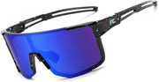 Black Frame Blue Mirrored Lens / One Size | B0DK3FZQPQ | FEISEDY Cycling Glasses Sports Sunglasses for Men Women, Lightweight TR90 Frame UV400 MTB Running Fishing Baseball B0224