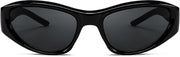 ÉÌƷͼƬ 2 | B0CBTG9FHB | FEISEDY Y2K Wrap Around Fashion Sunglasses for Women Men Trendy Futuristic 2000s Accessories Oval Sunglasses B1088