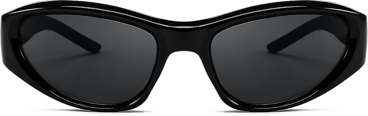 ÉÌƷͼƬ 2 | B0CBTG9FHB | FEISEDY Y2K Wrap Around Fashion Sunglasses for Women Men Trendy Futuristic 2000s Accessories Oval Sunglasses B1088