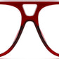 Transparent Red / 50 Millimeters | B0H875D51Z | FEISEDY Oversized Aviator Fashion Glasses for Women Men, Tortoise Trendy Eyeglasses, Retro Eyewear Frame for Daily Wear B0426