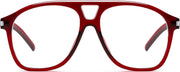 Transparent Red / 50 Millimeters | B0H875D51Z | FEISEDY Oversized Aviator Fashion Glasses for Women Men, Tortoise Trendy Eyeglasses, Retro Eyewear Frame for Daily Wear B0426