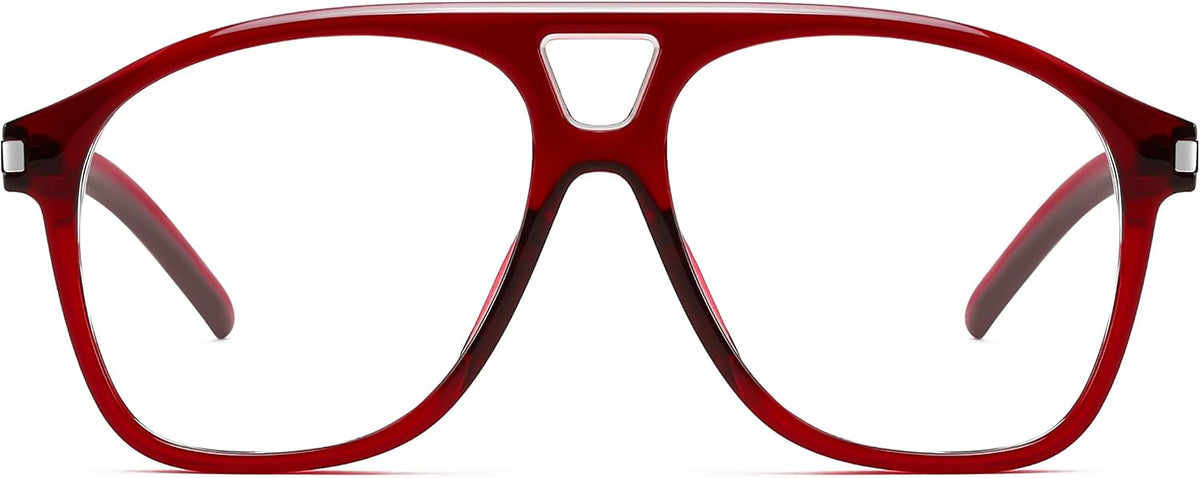Transparent Red / 50 Millimeters | B0H875D51Z | FEISEDY Oversized Aviator Fashion Glasses for Women Men, Tortoise Trendy Eyeglasses, Retro Eyewear Frame for Daily Wear B0426