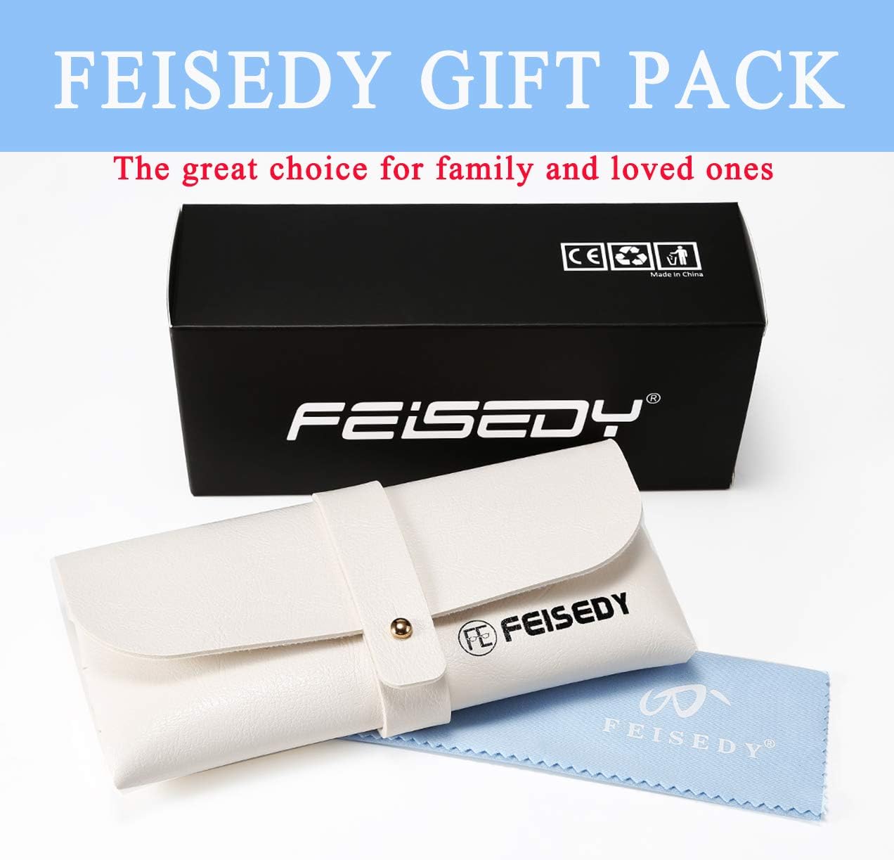 商品图片 15 | B079GT4RXH | FEISEDY Polarized Women Square Sunglasses Sparkling Composite Shiny Frame B2289