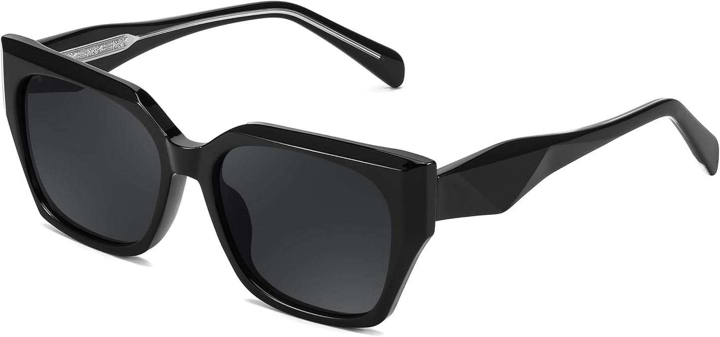 Black / Grey | B0CWGXVWW5 | FEISEDY Square Fashion Sunglasses for Men Women Trendy Chunky Rectangle Sun Glasses Designer Style Shades B0107