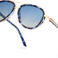 Blue Tortoise/Gradient Blue / 55 Millimeters | B0FPPXJ1RD | FEISEDY Retro Polarized Aviator Sunglasses for Women Men B0259